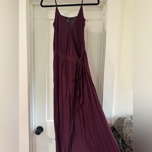 Wine colored wrap dress